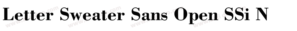 Letter Sweater Sans Open SSi Normal字体转换